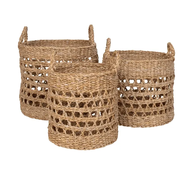 Ambiance complète – Console bambou & rangement naturel/ Elsines