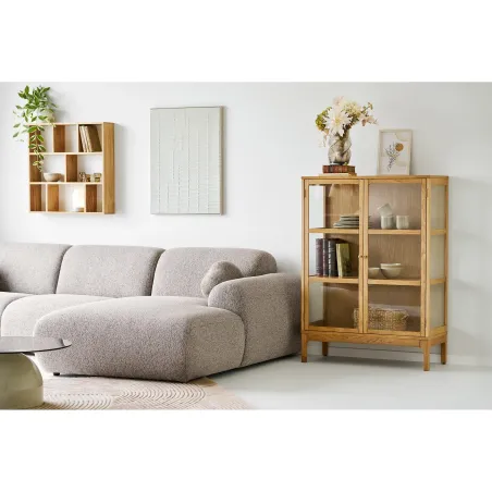 Canapé Lounge Clyde 300 cm - Méridienne Droite Gris Pierre| Elsines