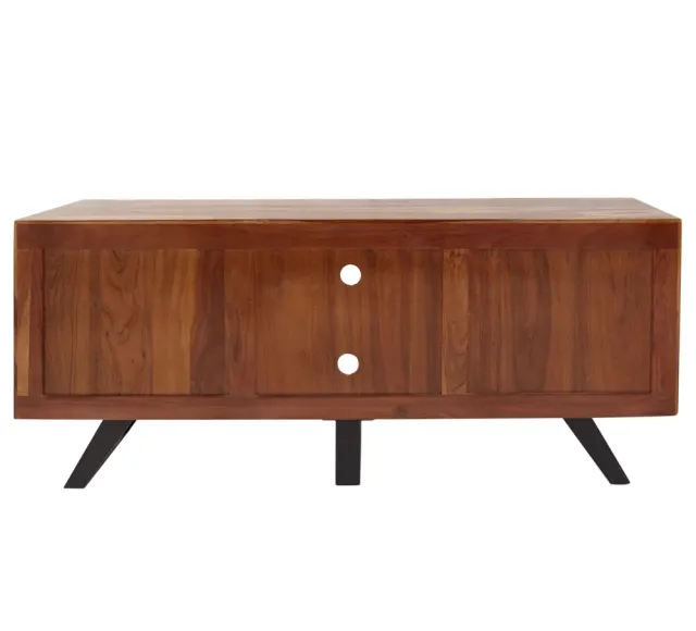 Meuble TV bois Sheesham massif 160 cm – meuble TV industriel palissandre| Elsines