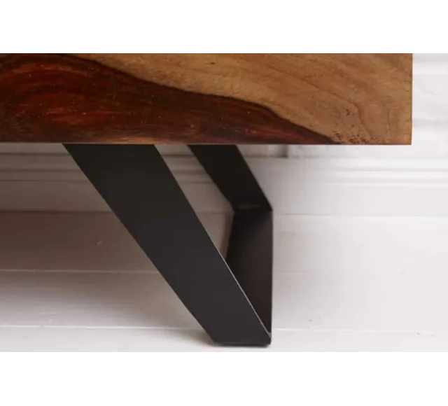 Meuble TV bois Sheesham massif 160 cm – meuble TV industriel palissandre| Elsines