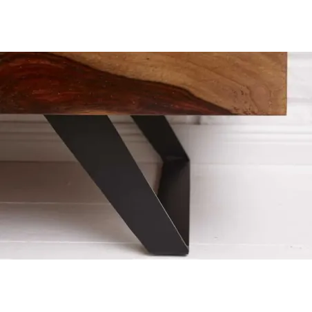 Meuble TV bois Sheesham massif 160 cm – meuble TV industriel palissandre| Elsines