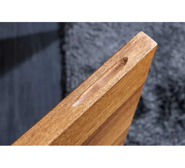 Bahut contemporain de couleur naturelle en bois massif à 3 portes et 2 tiroirs | Elsines