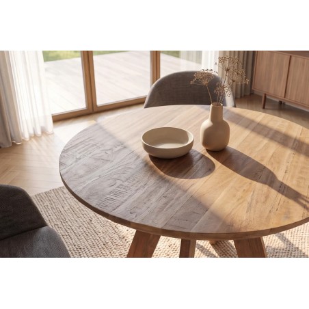 Table Ronde Manguier Massif 100/120/140 cm | Elsines