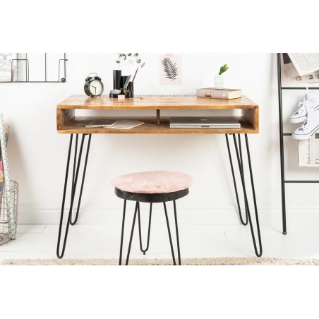 Bureau SCORPION en bois massif de manguier 100 cm – Naturel