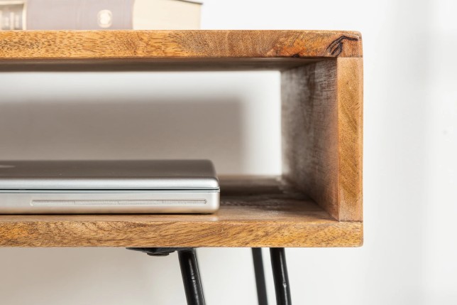 Bureau SCORPION en bois massif de manguier 100 cm | Elsines