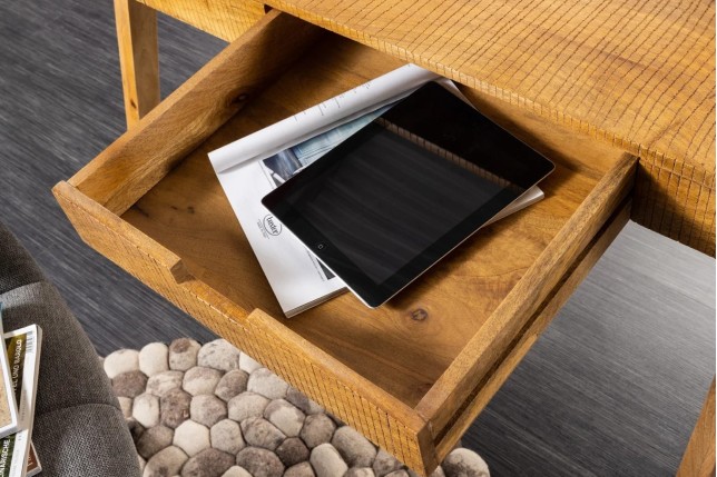 Bureau mousson en bois d'Acacia naturel 100 cm | Elsines