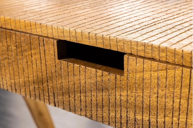 Bureau mousson en bois d'Acacia naturel 100 cm | Elsines