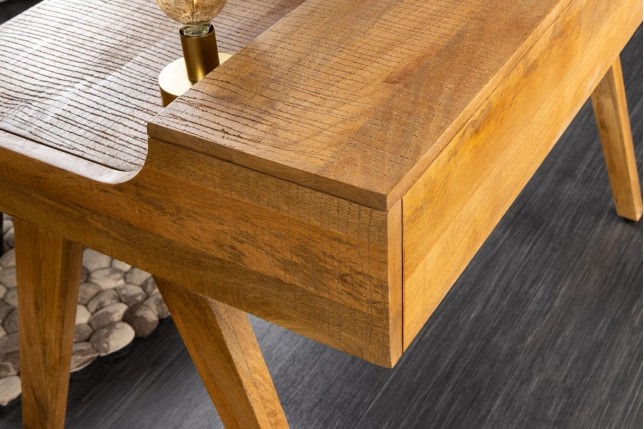 Bureau mousson en bois d'Acacia naturel 100 cm | Elsines