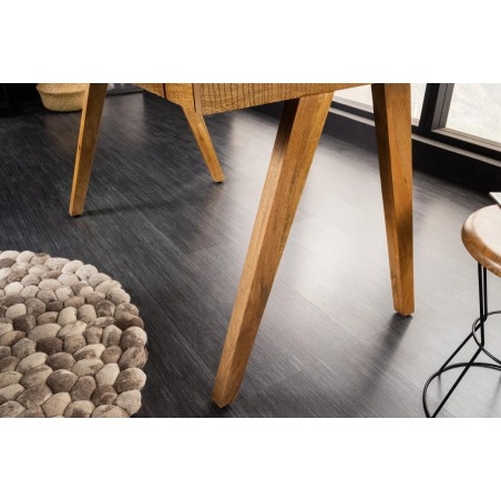 Bureau mousson en bois d'Acacia naturel 100 cm | Elsines