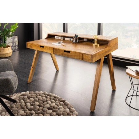 Bureau mousson en bois de manguier naturel – 120 cm