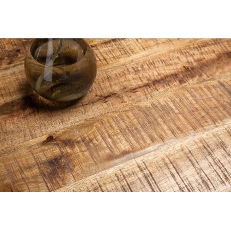 Table à manger bois massif de manguier 160/180/200 cm – Pied Mikado métal noir design| Elsines