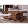 Table basse rectangulaire en bois massif de Sheesham (Palissandre) 105 cm