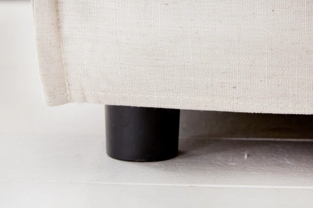 Tabouret  HEAVEN 100 cm à housse amovible en lin naturel