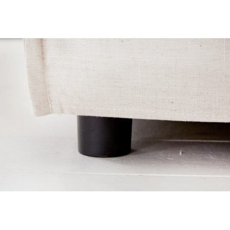 Tabouret  HEAVEN 100 cm à housse amovible en lin naturel