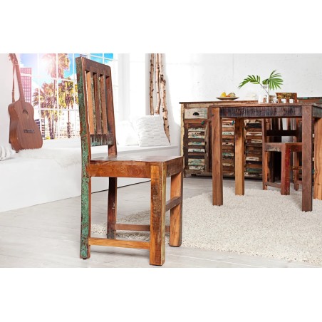 Chaise  design en bois massif recyclé | Elsines