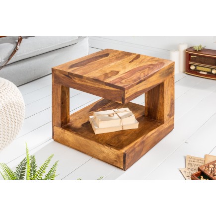 Table basse GIANT S 45x45 cm sheesham massif naturel