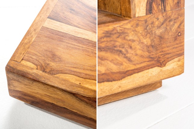 Table basse GIANT S 45x45 cm sheesham massif naturel