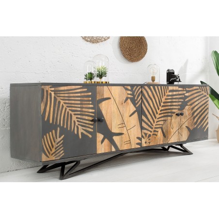 Buffet bas TROPICAL 160cm manguier anthracite