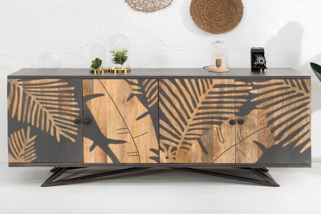 Buffet bas TROPICAL 160cm manguier anthracite