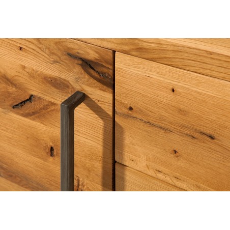 Buffet bas THOR 200cm chêne sauvage style industriel