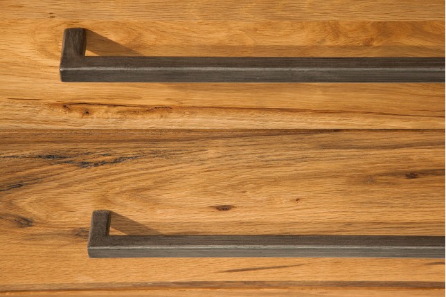 Buffet bas THOR 200cm chêne sauvage style industriel