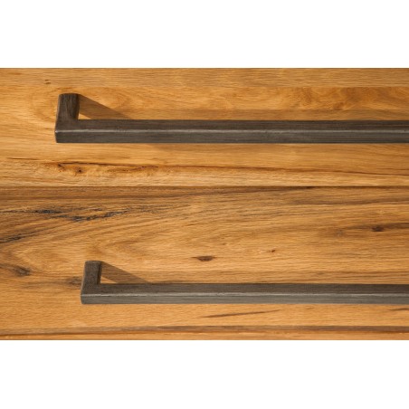 Buffet bas THOR 200cm chêne sauvage style industriel
