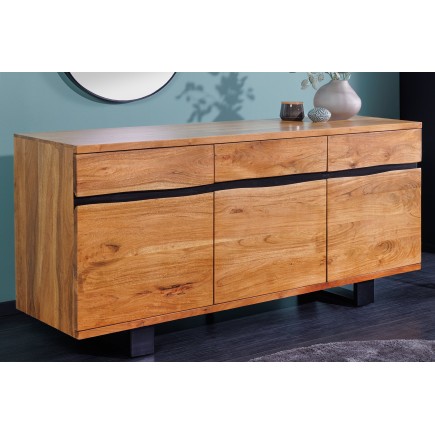 Buffet bas MAMMUT 160cm acacia massif finition miel