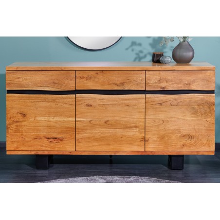 Buffet bas MAMMUT 160cm acacia massif finition miel
