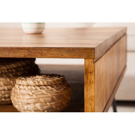 Table basse SCORPION 60cm sheesham massif vernis