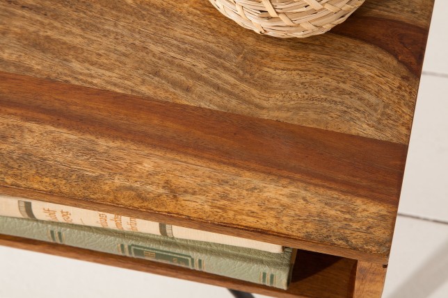 Table basse SCORPION 60cm sheesham massif vernis