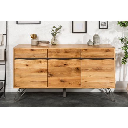 Buffet bas LIVING EDGE 160cm chêne sauvage huilé 2