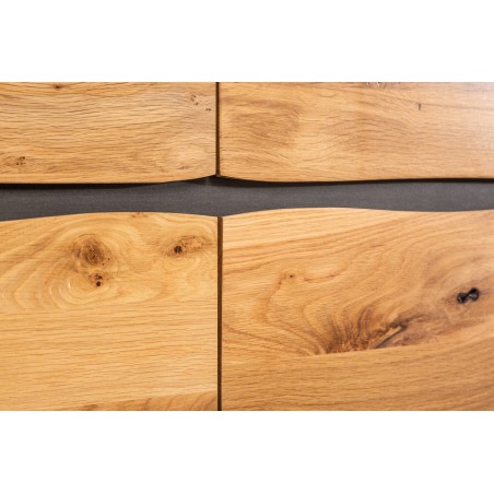 Buffet bas LIVING EDGE 160cm chêne sauvage huilé
