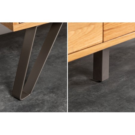 Buffet bas LIVING EDGE 160cm chêne sauvage huilé