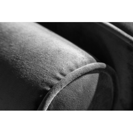 Canapé COZY VELVET 220cm 3 places velours gris