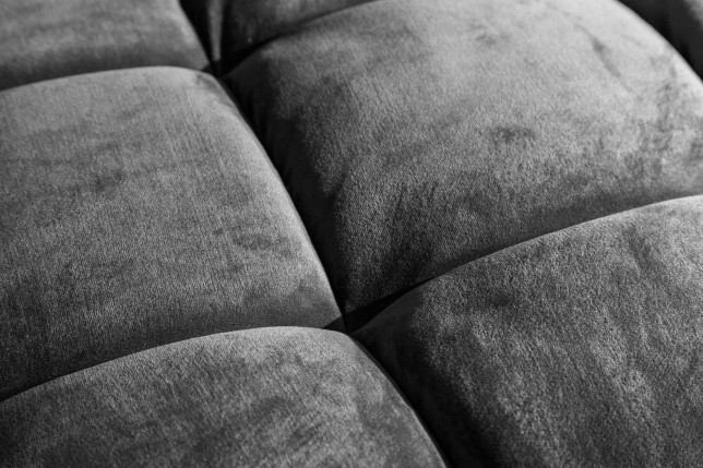 Canapé COZY VELVET 220cm 3 places velours gris