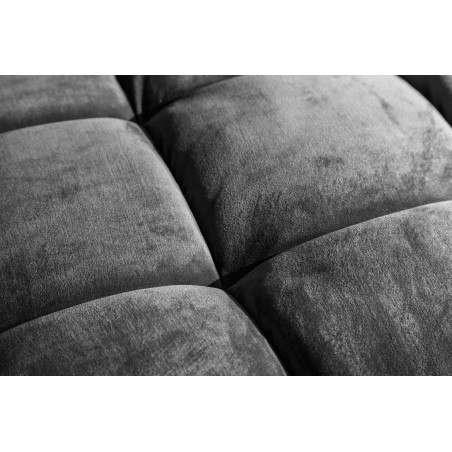 Canapé COZY VELVET 220cm 3 places velours gris