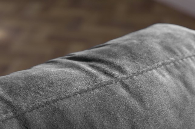 Canapé COZY VELVET 220cm 3 places velours gris