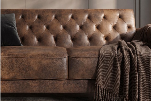 Canapé-lit 220cm microfibre marron - MAISON BELLE AFFAIRE