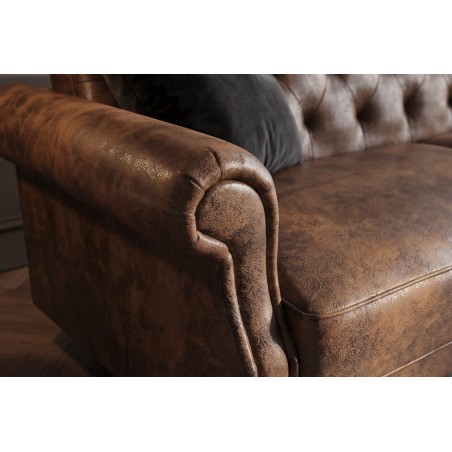 Canapé-lit 220cm microfibre marron - MAISON BELLE AFFAIRE