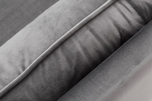 Canapé-lit DIVANI 215cm velours gris argenté
