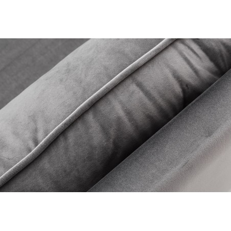Canapé-lit DIVANI 215cm velours gris argenté