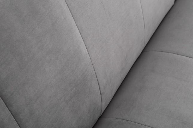 Canapé-lit DIVANI 215cm velours gris argenté