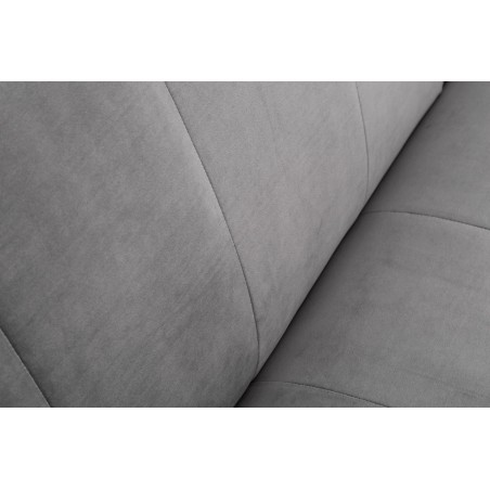 Canapé-lit DIVANI 215cm velours gris argenté