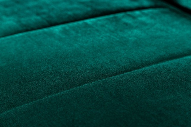 Canapé-lit DIVANI 215cm velours vert avec accoudoirs