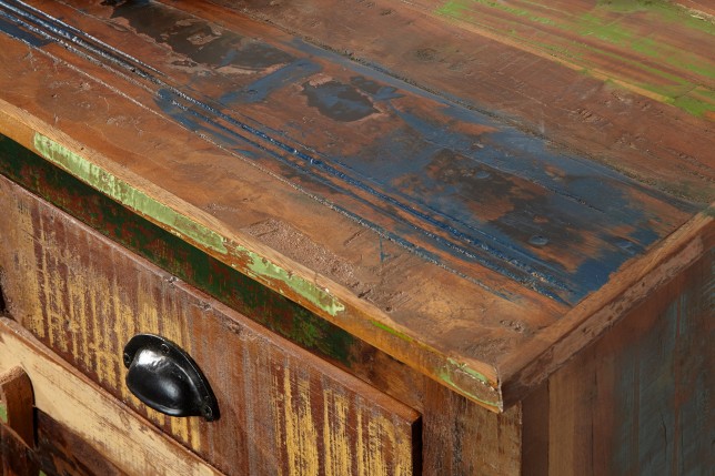 Buffet bas JAKARTA 160cm bois recyclé multicolore