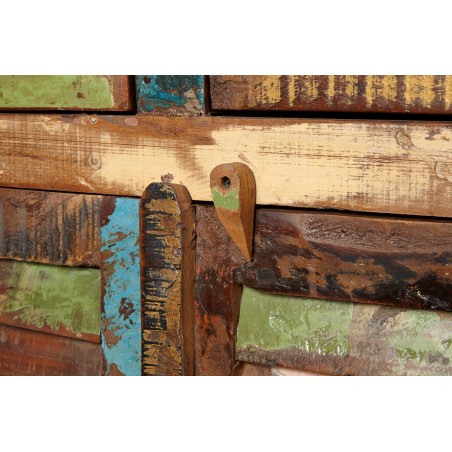Buffet bas JAKARTA 160cm bois recyclé multicolore