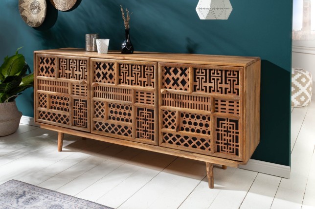 Buffet bas Marrakesh 160cm Manguier Naturel