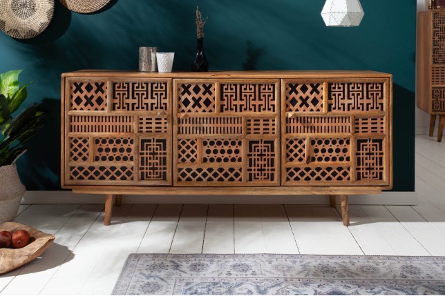 Buffet bas Marrakesh 160cm Manguier Naturel