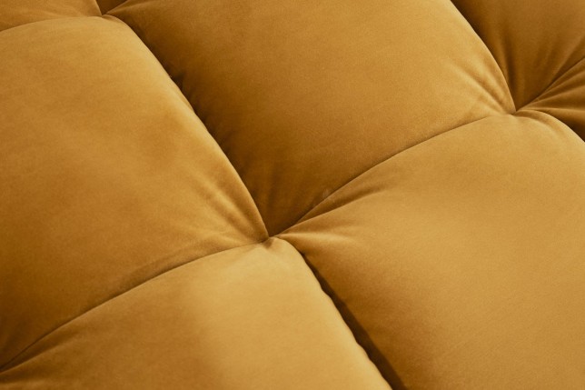 Canapé d'angle COZY VELVET 260cm Velours Moutarde