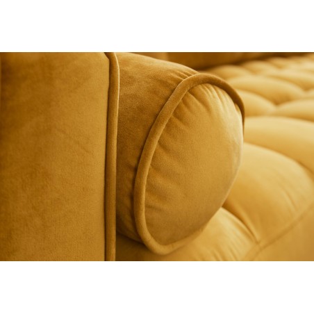 Canapé d'angle COZY VELVET 260cm Velours Moutarde